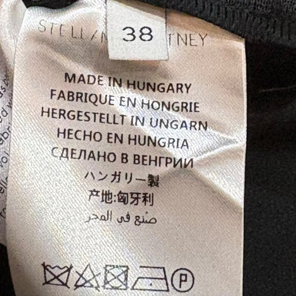 Stella McCartney Black One Shoulder Sleeveless Satin top Bow accent Size US 6 - Picture 13 of 16